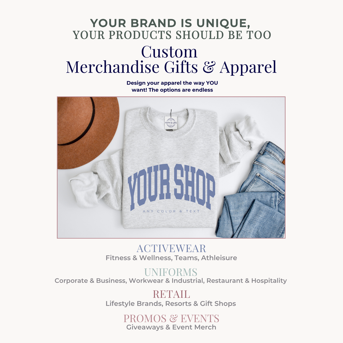 Custom Women’s Perfect Weight® Fleece Cropped Crew