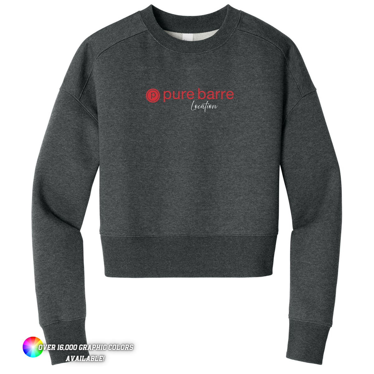 Custom Women’s Perfect Weight® Fleece Cropped Crew