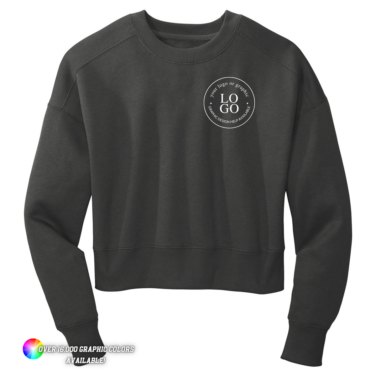 Custom Women’s Perfect Weight® Fleece Cropped Crew