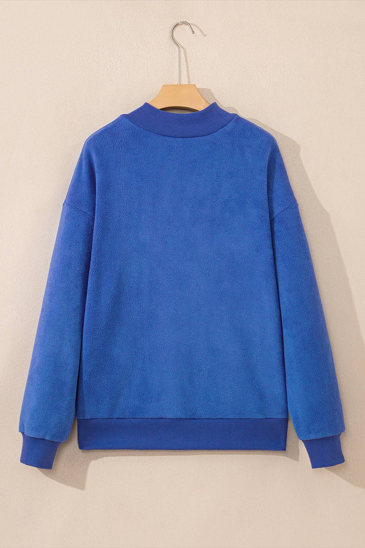 66Love Solid Oversize Reversible Mock Neck Sweatshirt (S-XL)
