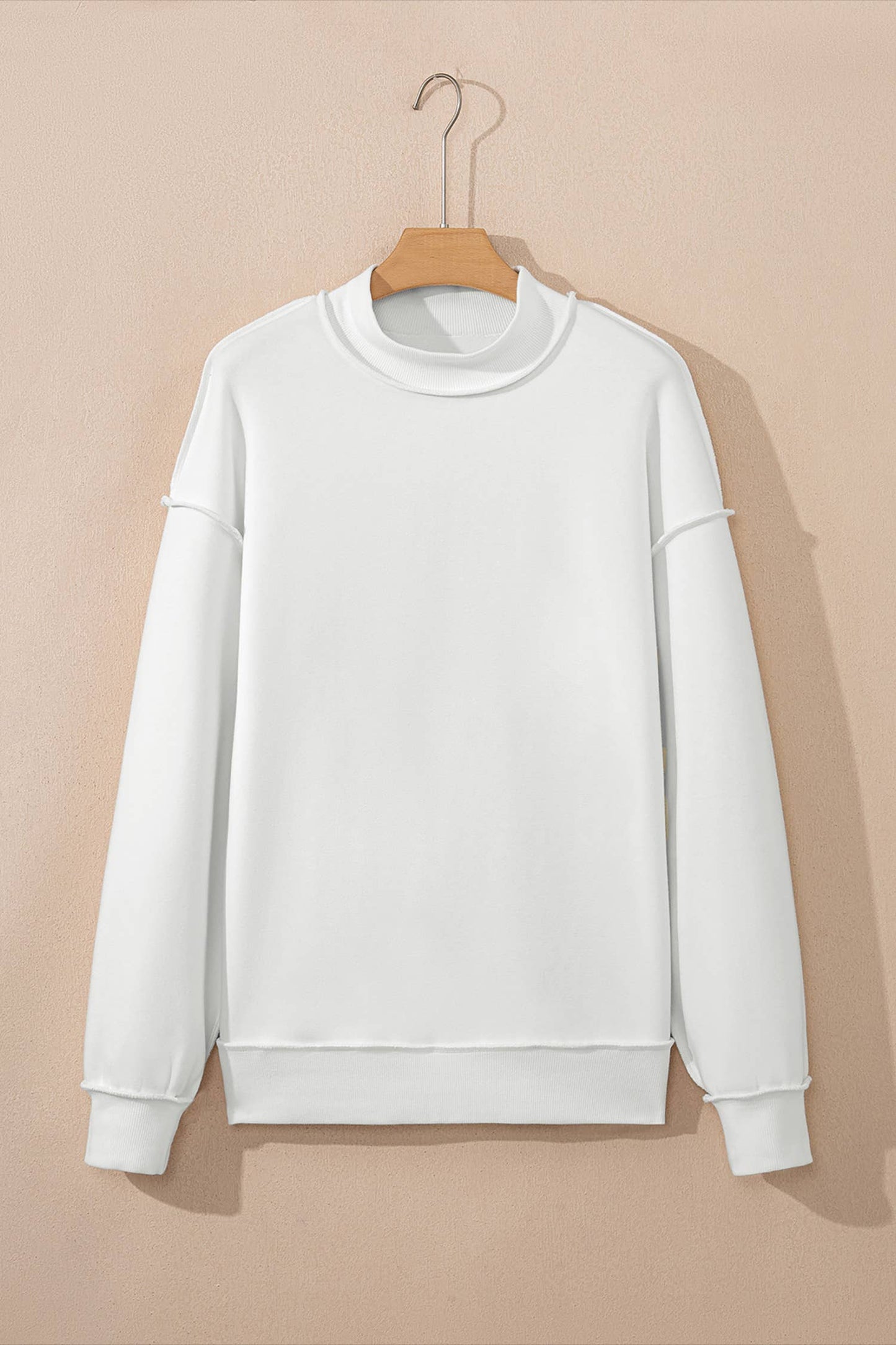 66Love Solid Oversize Reversible Mock Neck Sweatshirt (S-XL)