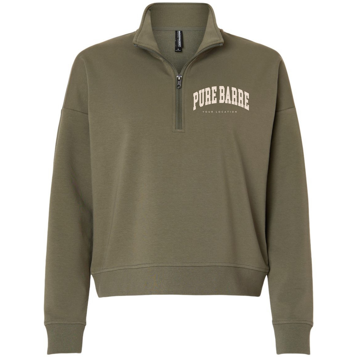 Custom Pilates Studio Barre Fitness Quarter-Zip Pullover