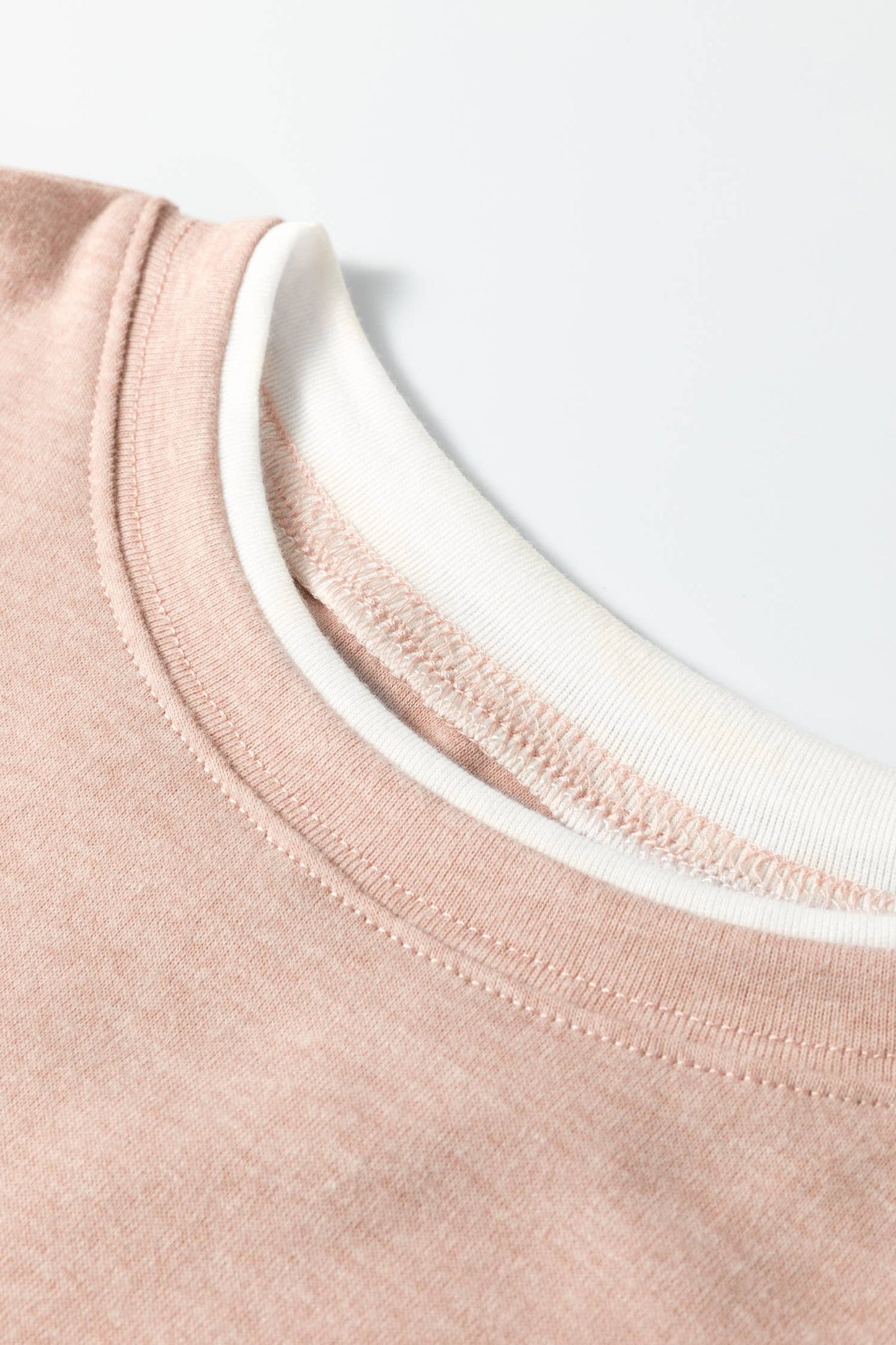 False Two Piece Color Block Patchwork Long Sleeve Top (S-XL)