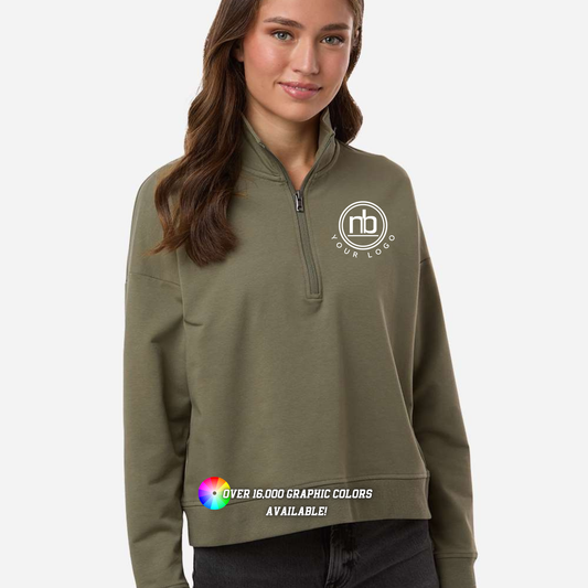 Custom Pilates Studio Barre Fitness Quarter-Zip Pullover