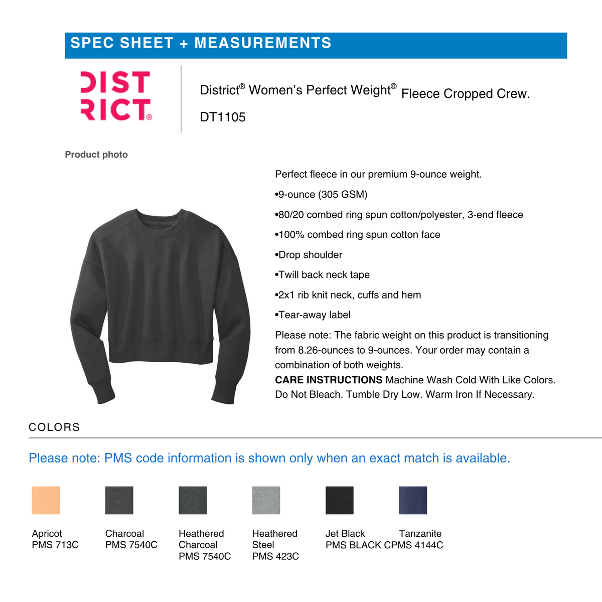 Custom Women’s Perfect Weight® Fleece Cropped Crew