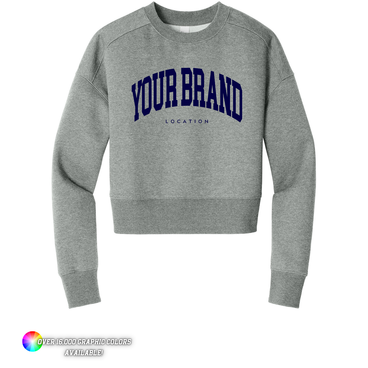 Custom Women’s Perfect Weight® Fleece Cropped Crew