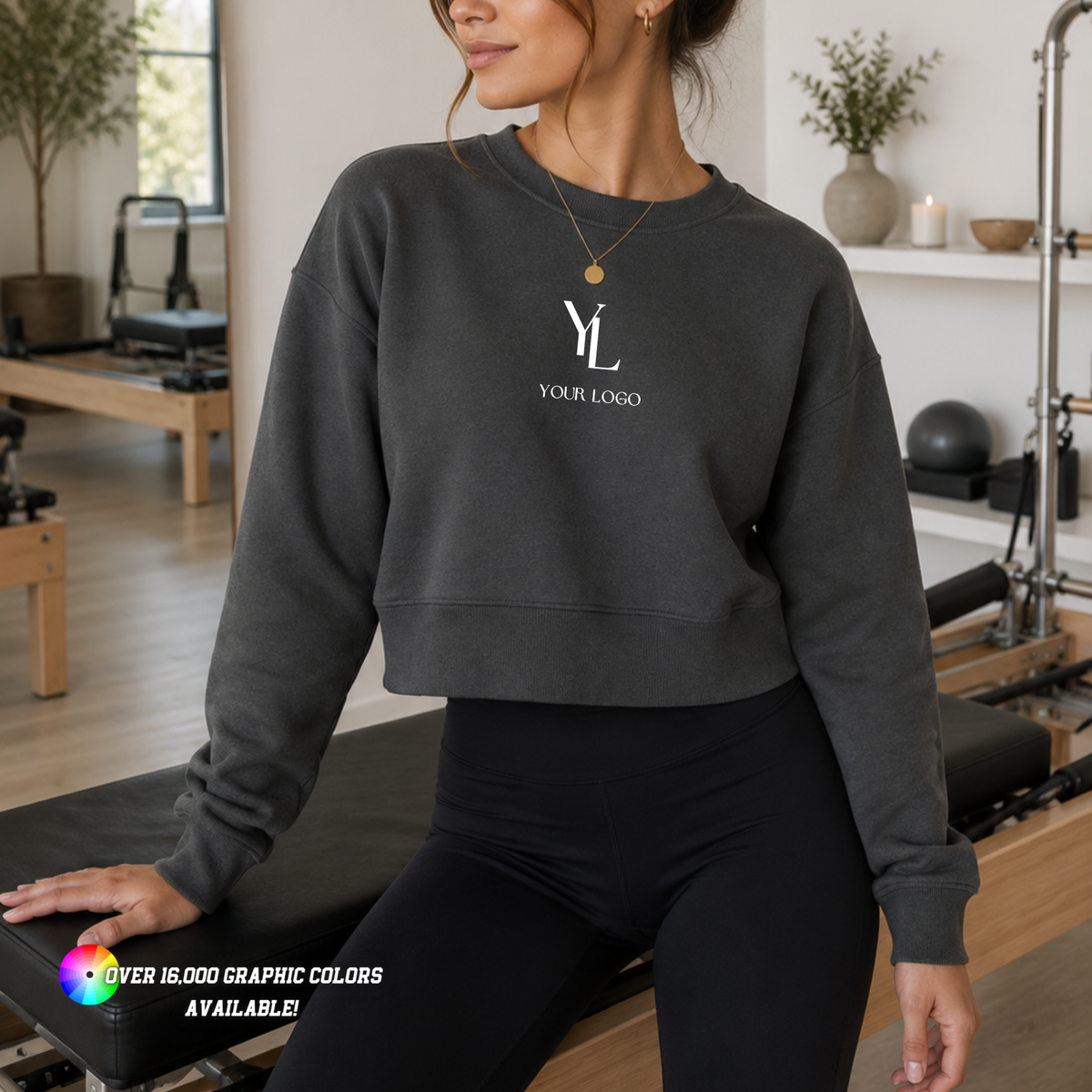 Custom Women’s Perfect Weight® Fleece Cropped Crew