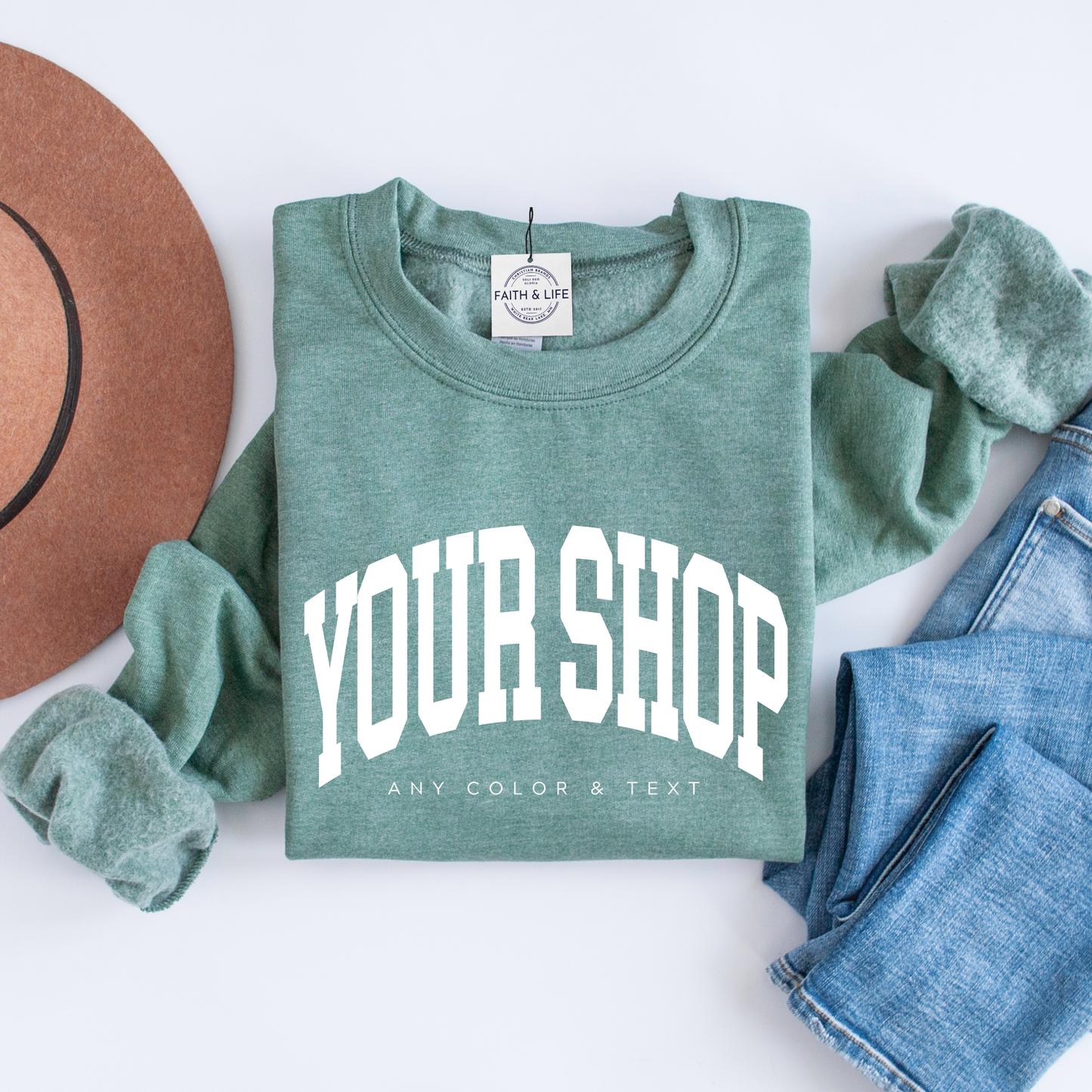 Custom Pilates Studio Personalized Crewneck Sweatshirt