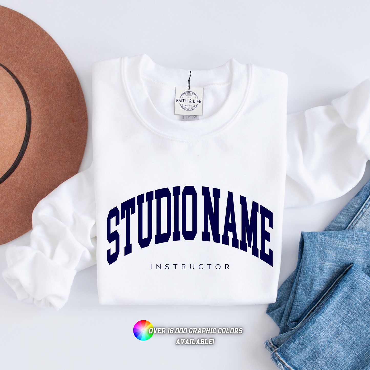 Custom Pilates Studio Personalized Crewneck Sweatshirt