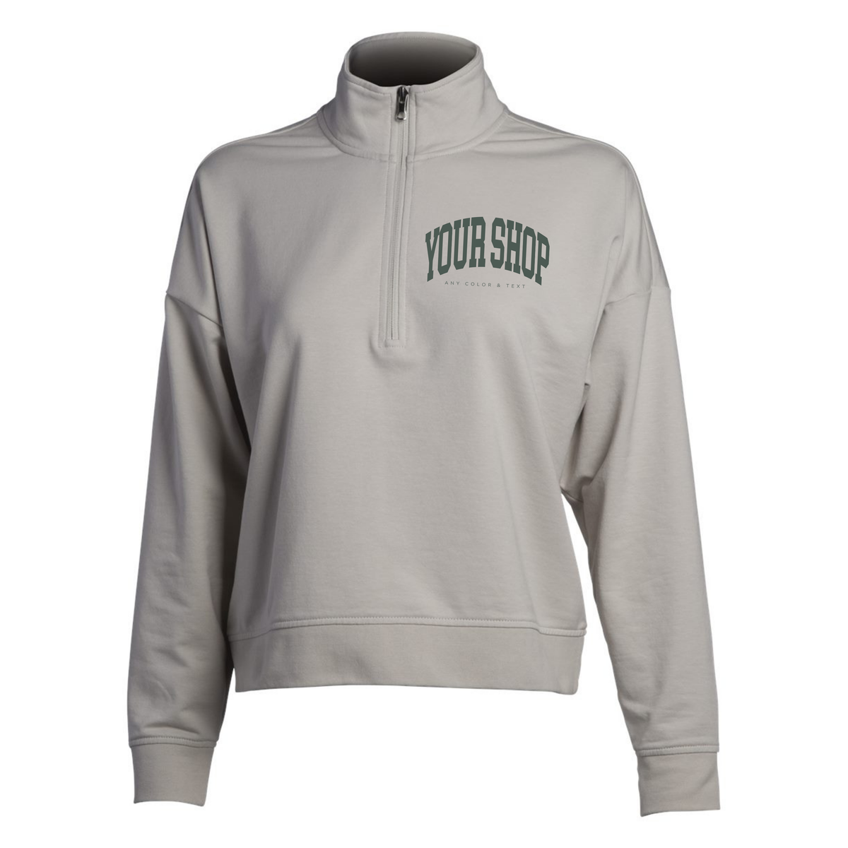 Custom Pilates Studio Barre Fitness Quarter-Zip Pullover
