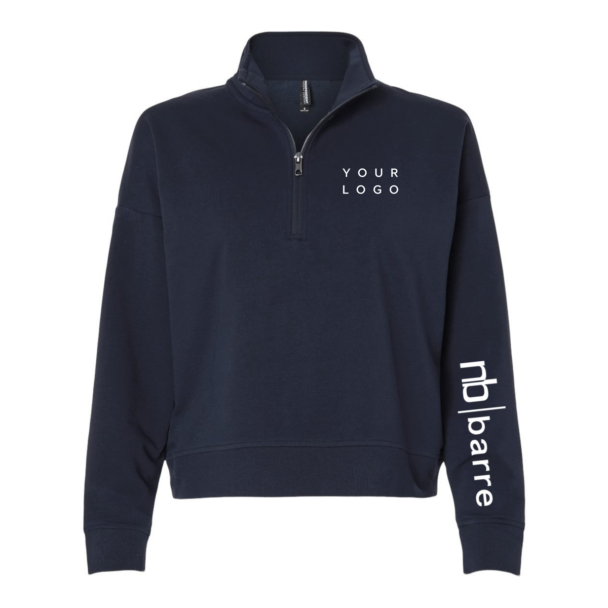 Custom Pilates Studio Barre Fitness Quarter-Zip Pullover